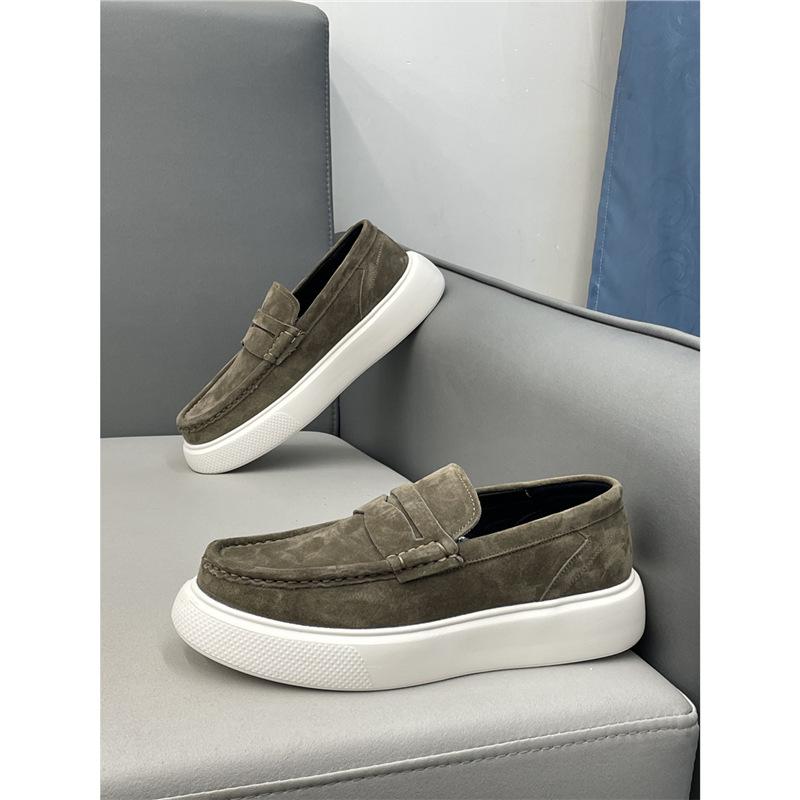 Soft-soled Doudou Shoes New Leather Breathable Lazy Shoes Spring and Autumn Bc