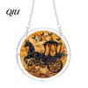 Comfortable Hand Feel Puzzle Halloween Acrylic Suncatcher Window Hanging,7.87 Inch Sun Catcher Adult Activity Decoration Ornament, Ideal for