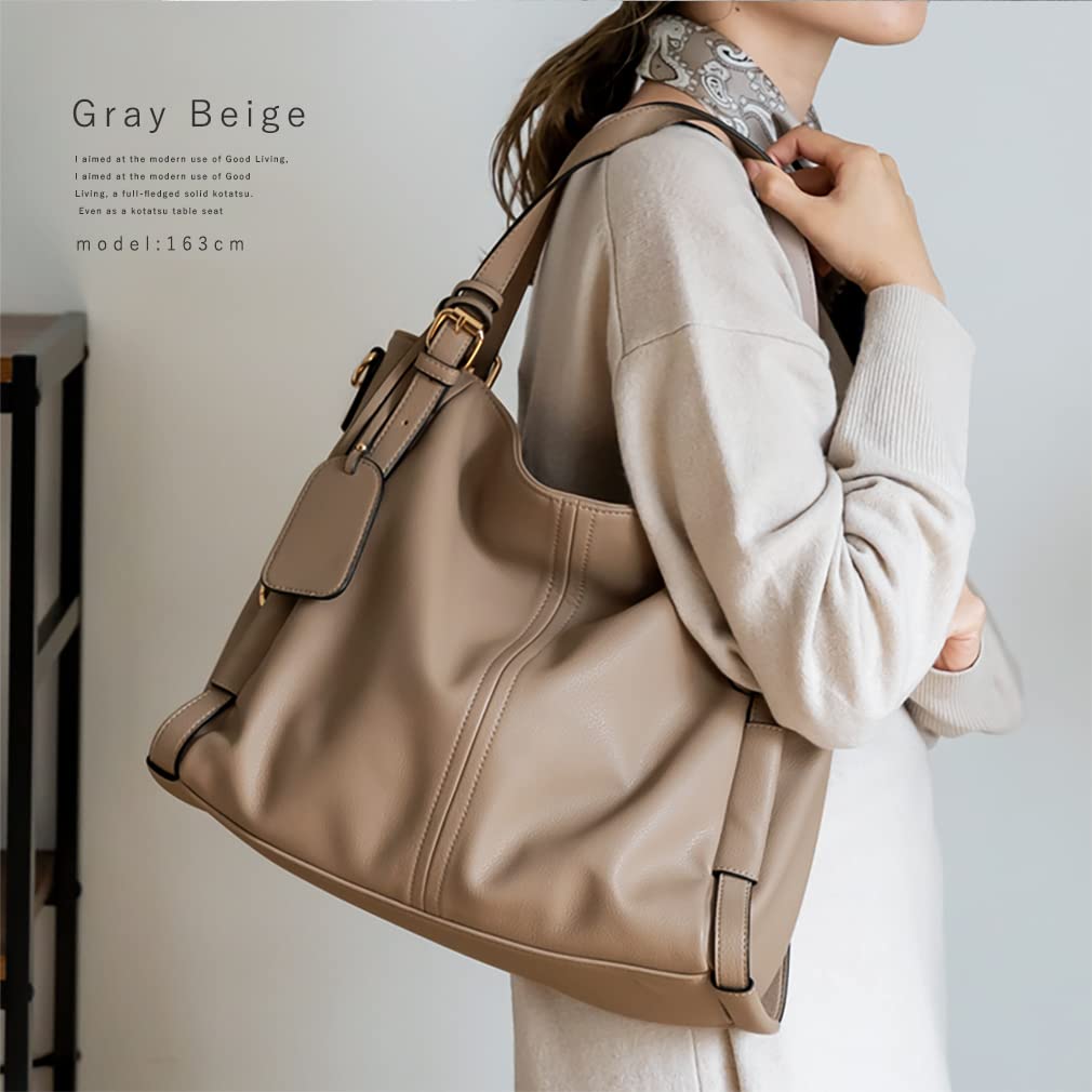 Bolsa Tote com Alça de Cinto VITAFELICE Feminina 2 Vias (bsib-p3702x) (Bege acinzentado)