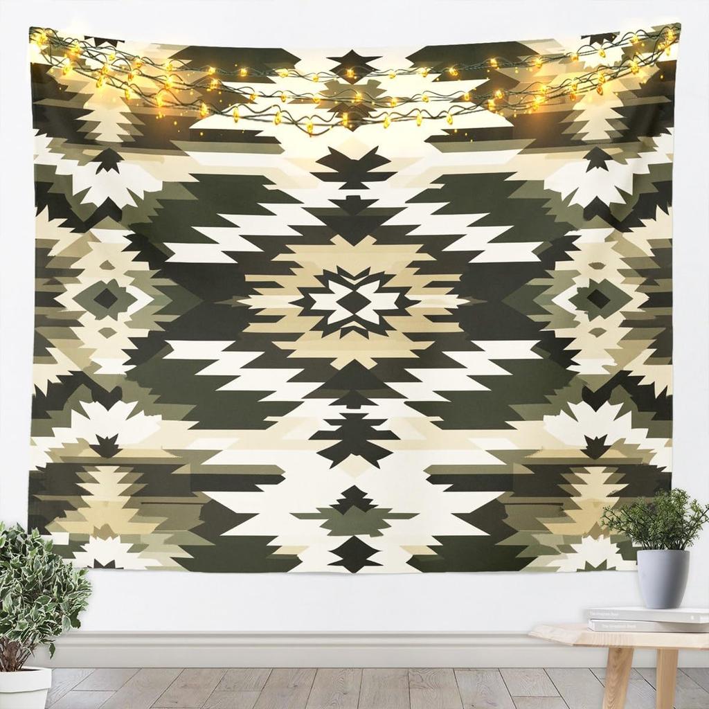 Polka Dot Tapestry Black White Wall Art Geometric Plaid Wall Hanging Blanket for Living Room Bedroom Modern Cute Home Decor