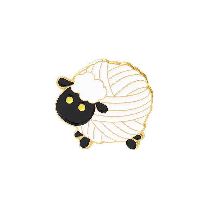 Vibrant Brooch Enamel Set Charming Cartoon Sheep And Snail Brooches For Lovers Fashion
