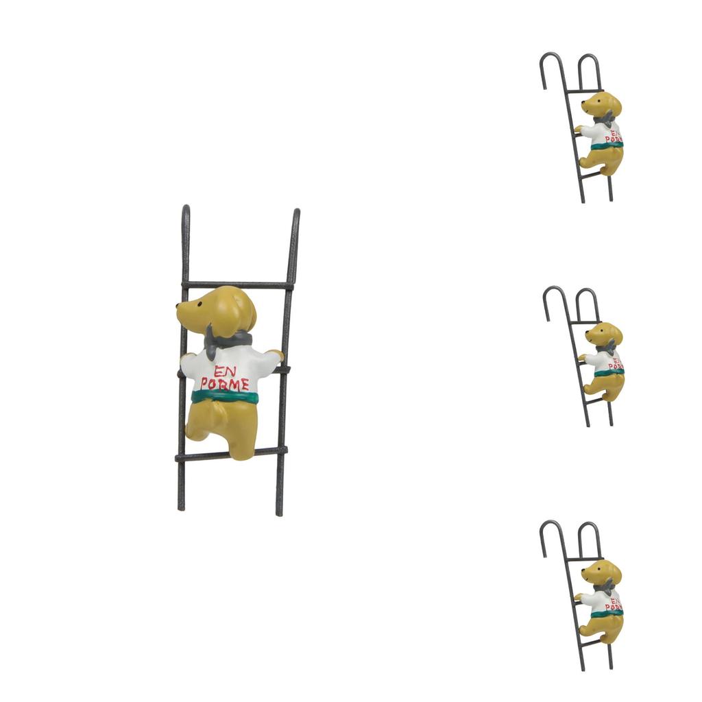 Miniature Resin Climbing Stairs Little Dog Display Ornament For Decor Room