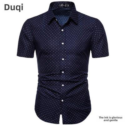 Men's British Polka Dot Short-Sleeve Shirt