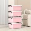 4pcs Nordic Storage Boxes - Stackable Plastic Bins for Closet, Car Trunk & Bathroom Organization - Clear Pantry Containers