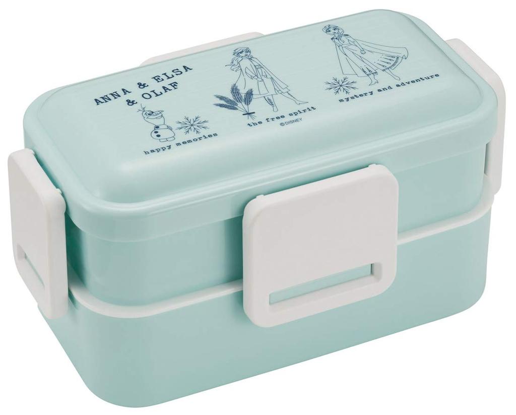 Skater Softly Serving Bento Frozen Made in PFLW4 Dome-Shaped Lid, Two-Tier Box, 600ml, 2, Disney, Japan,