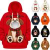 Felpa Moda da Donna con Tasca Frontale, Pullover di Natale con Animali per le Feste Invernali