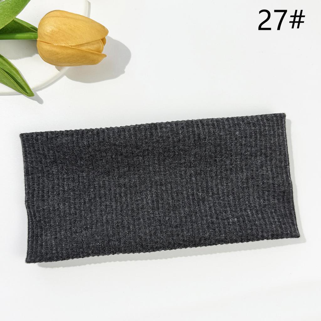 9003 SASAacc European and American Solid Color Knitted Hairband Elastic Sports Headband Hair Accessories Korean Style