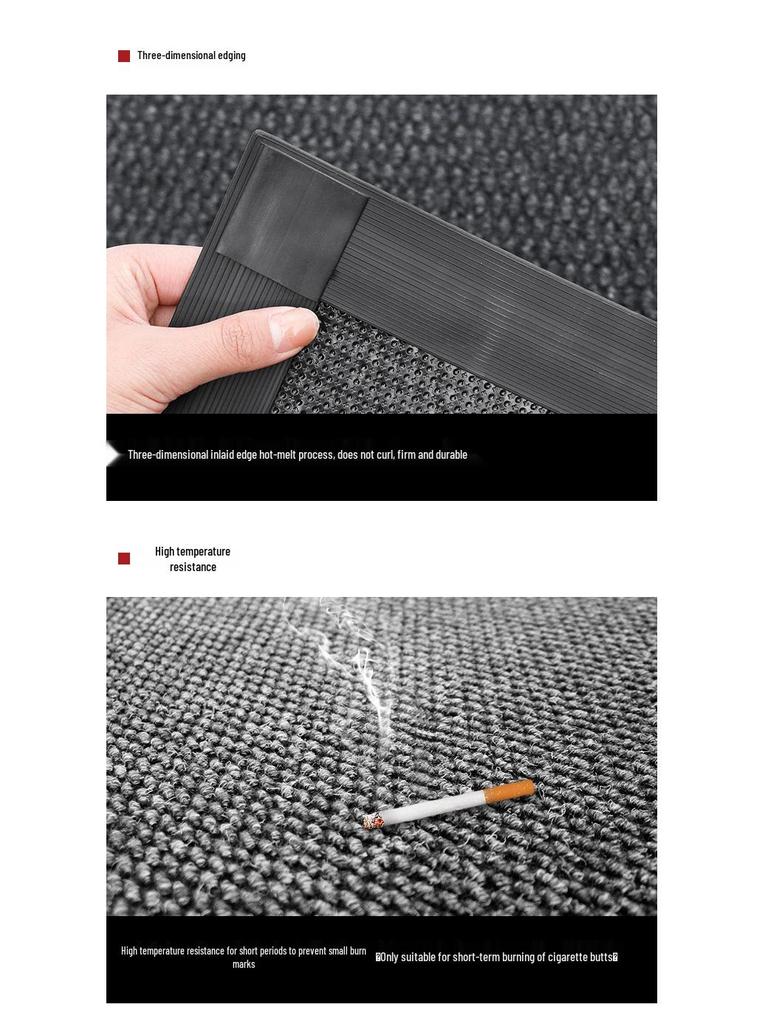 Gray Anti-Slip Commercial Entrance Mat: Wear-Resistant, Thickened Welcome Mat for Entry Doors