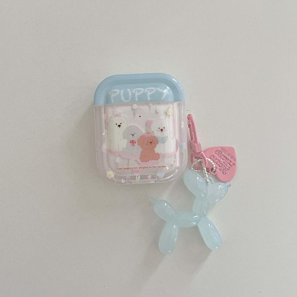 Cartoon Puppy Blue Imd Cute Dog Earphone Case For Apple Airpod 3 Pro 2nd 2 1 Wireless Bluetooth Charging Box Lovely Ins Cover