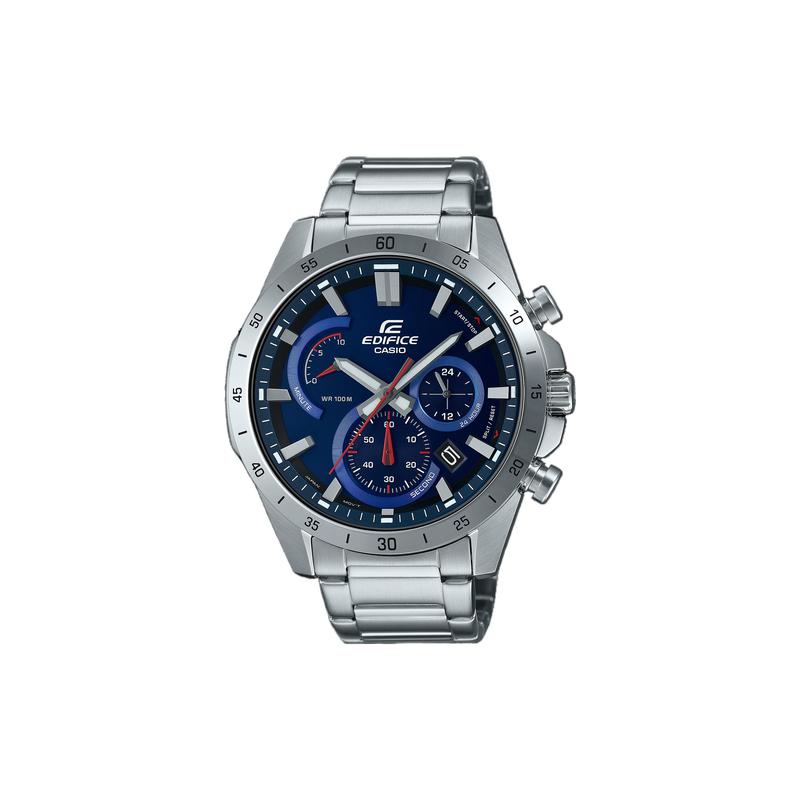 

Casio EDIFICE Standard Time Waterproof Sports Watch Quartz Movement Stainless Steel Strap Japanese and Korean Watch Men s Watch Blue Dial EFR-573D-2AV синій