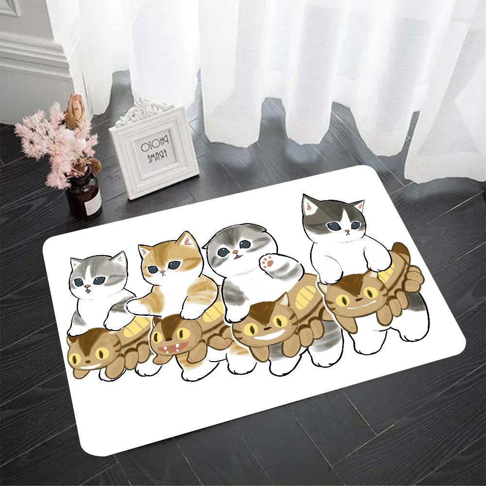 

Cute Cartoon Cat Floor Mat Doormats Home Carpet Foot Mat Bathroom Absorbent Mats Anti-Slip Mats Home Decor Supplies Carpets Home 40x60cm