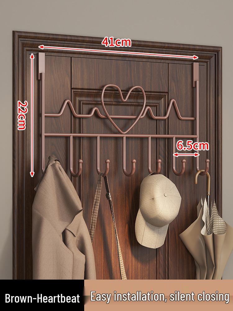 Door-Mounted Hook & Storage Rack for Clothes, Coats, and More
