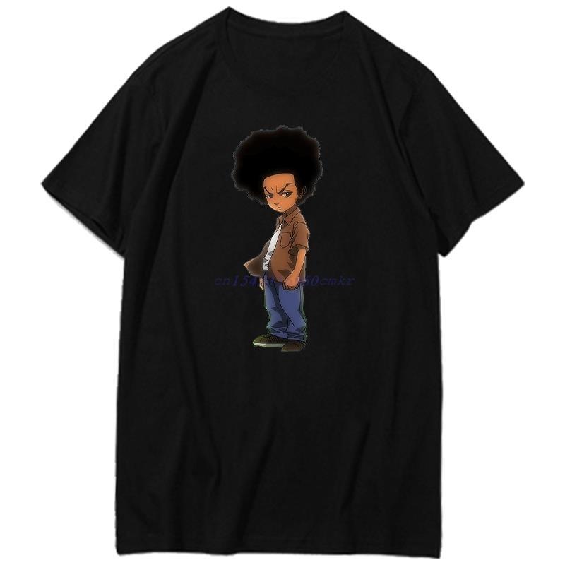 Boondocks Rapper Huey Freeunisex Graphic Tshirt Unisexs Cotton Short Sleeve Summer Fashion Casual Shirt Streetwear