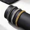 6mm Miami Cuban Chain Bracelet for Men Boys,Stainless Steel Curb Dome Link Chain Wristband,Stylish Basic Punk Jewelry Gift