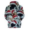 Christmas Fashion Print Loose Men'S And Women'S Thin Hooded Sweater