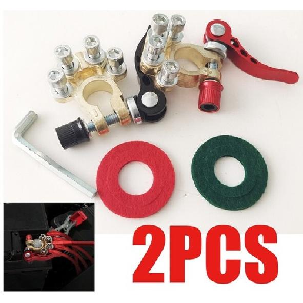 (2Pcs) Car Battery Terminal Connector Clamp Quick Release Adjust Disconnect Tool
