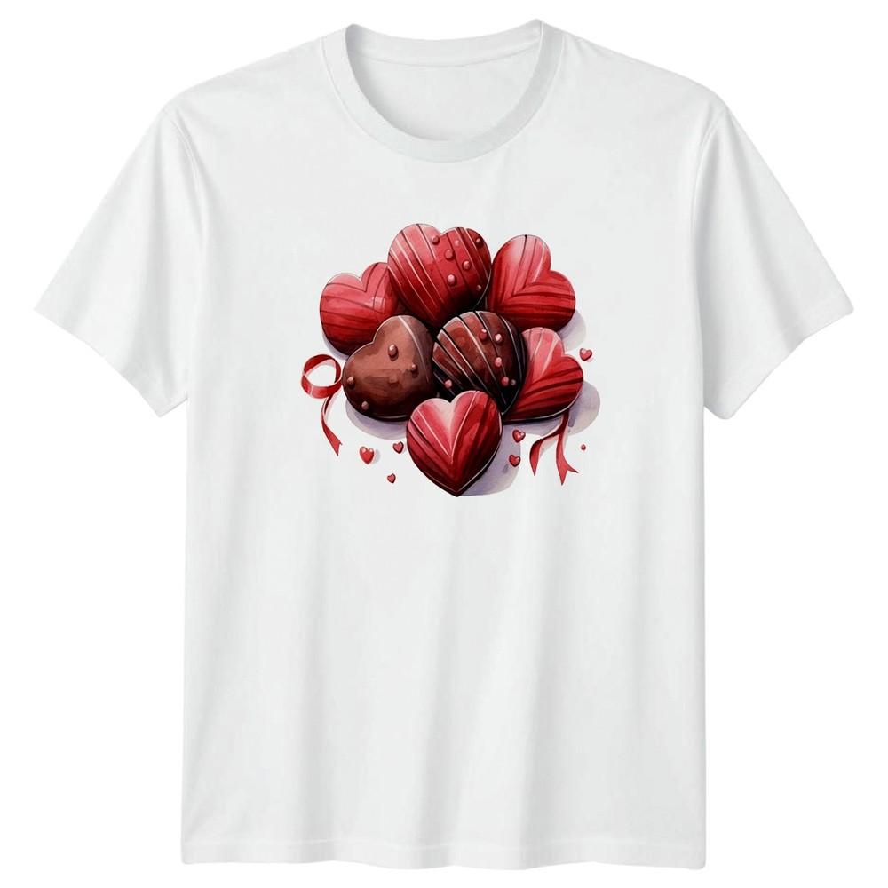 Heart Chocolates Valentines Day Unisexs TShirt Unisexs Tee Graphic Unisex Top S