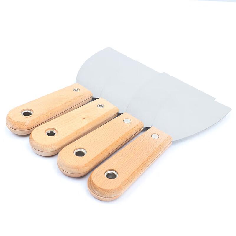 Ice Yu BYQ-572 Wooden Handle Stainless Steel Scraper Set