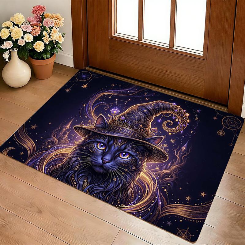 Witch Cat Living Room Nonslip Area Rug Soft Carpet For Bedroom Game Playroom Sofa Office Home Decor Doormat Christmas Gift C929718