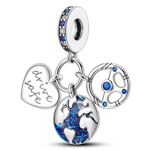 925 Silver Heart Silver Series Pendant Charm Beads Fit Original Bracelet Necklace For Women Diy Making Jewelry Gift