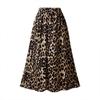 Spring and Summer Leopard Print Mid Length Long Length Loose Half-Length Swing Skirt