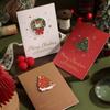 10pcs Handwritten Merry Christmas Greeting Cards 3D Greetings Postcard Blessing Cards  Christmas