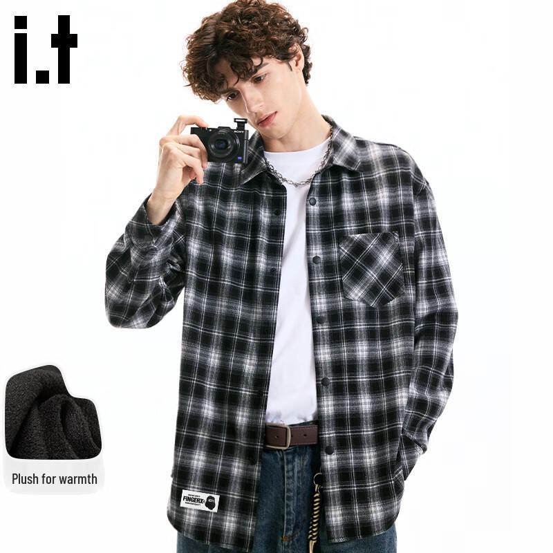 Fingercroxx Men s Flannel Plaid Shirt Jacket 3XL