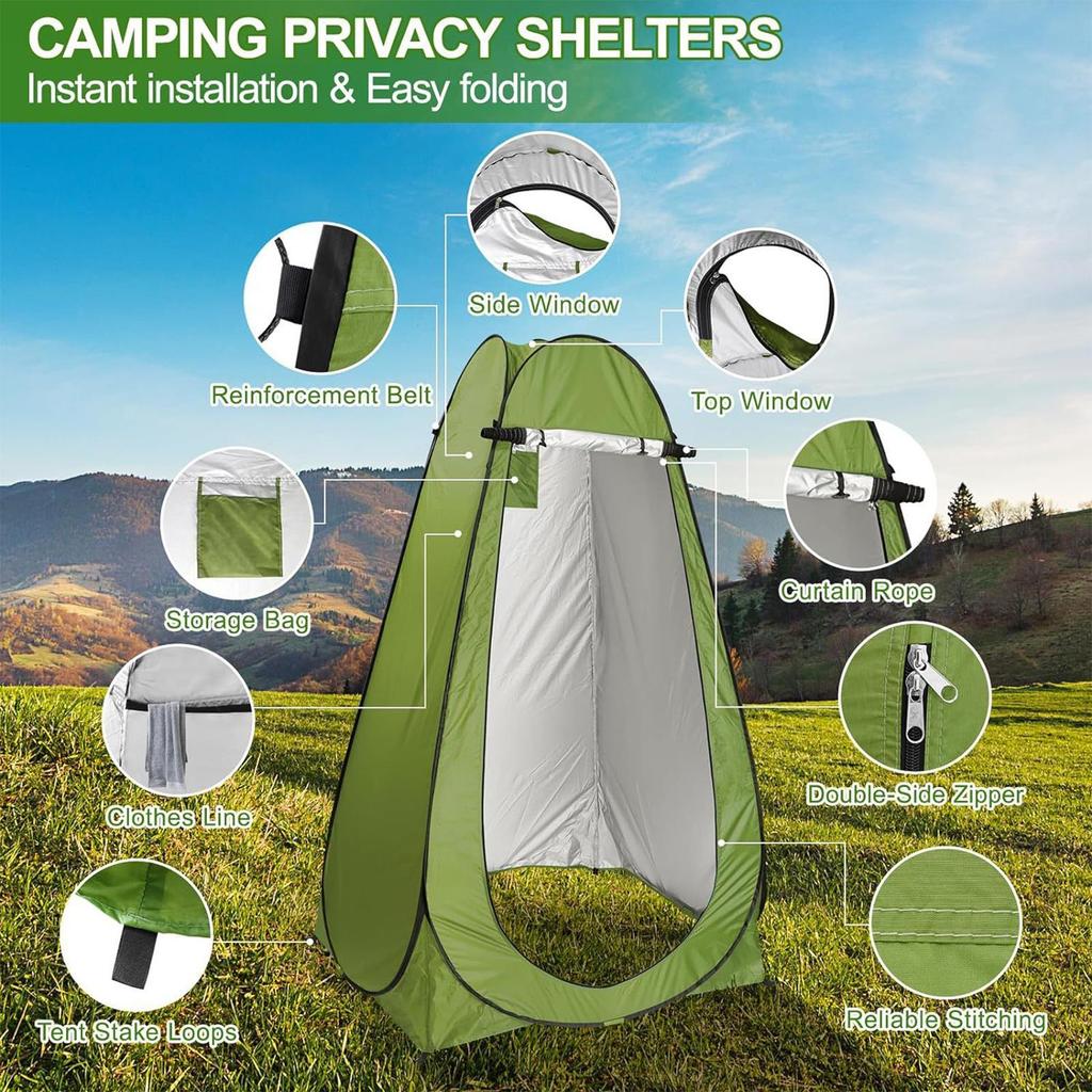 Portable Outdoor Privacy Shower Tent/ Movable Toilet/Enclosure Warm Bathing Shelter/camping Shower/ Sun Rain Shelter