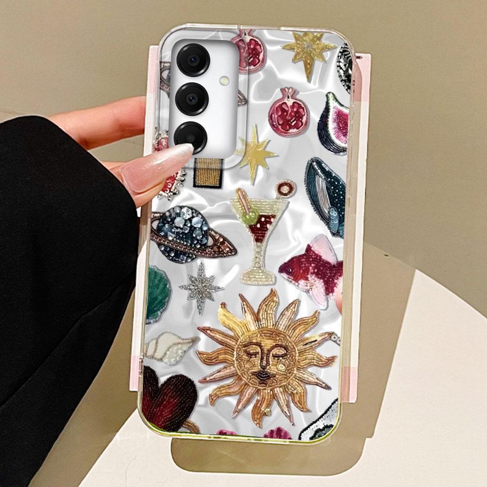 Summer Fruit Sun Face Women Phone Case for Samsung Galaxy A55 A07 A17 A56 A36 A26 A16 A53 A06 A14 A24 A34 A54 A15 A25 A35 Cover