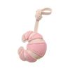 Versatile Mini Croissant Keychain Leather Patch Decors Stylish Accent Keychain Ornament For Purses Rooms