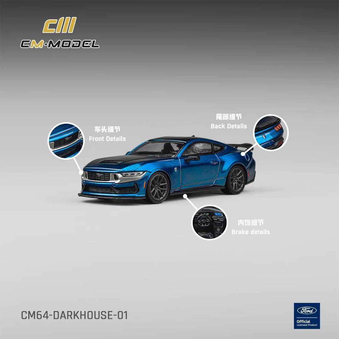 

New Cm Model 1:64 Ford Mustang Gtd Ford Darkhouse Alloy Miniature Diecast Model Ford Mustang Sports Car Model Toys Kids Gift