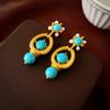 Retro Court Style Earrings Niche Light Luxury High-end Stud Earrings Versatile Earrings