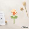 Ornament Hand Print DIY Sign Decoration Wooden Flower Craft Mother's Day Plaque Table Ornament