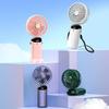 Portable Handheld Mini Fan 3000mAh Foldable Neck Hanging Fans 5 Speed Adjust USB Charge Fan with Phone Stand and Display Screen