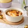 Ceramic Double-Handled Large Soup Bowl with Lid - High-End Design, Ideal for Home Use, Sauerkraut Fish, and Commercial Soups.