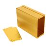 Split Type Housing Project Box Golden Enclosure Case Aluminium Alloy Waterproof for GPS Decoder Circ