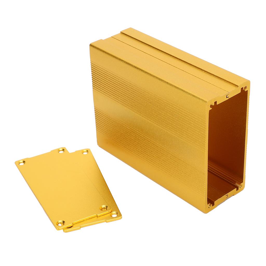 Split Type Housing Project Box Golden Enclosure Case Aluminium Alloy Waterproof for GPS Decoder Circ