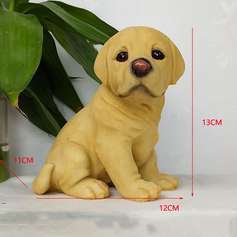 Simulated Dog Model Ornament Resin Dog Sculpture Decoration Bedroom Desktop Decor Home Decoration Accessories Kids Birthday Gift