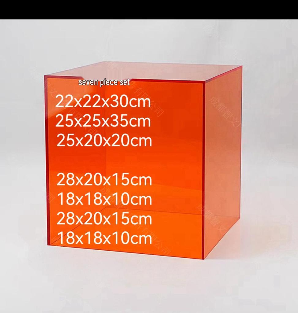 Blue Acrylic Dessert Table Display Stand for Tea Break & Birthday Ornaments