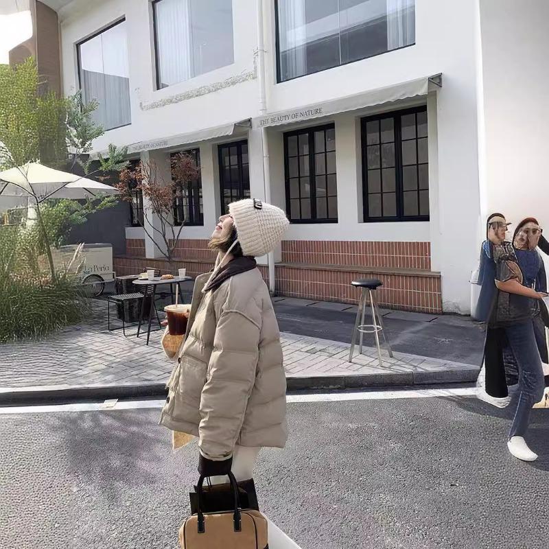 New Down Cotton-padded Clothing Winter Women's Short Small Loose Thickened Cotton-padded Clothing Cotton-padded Jacket