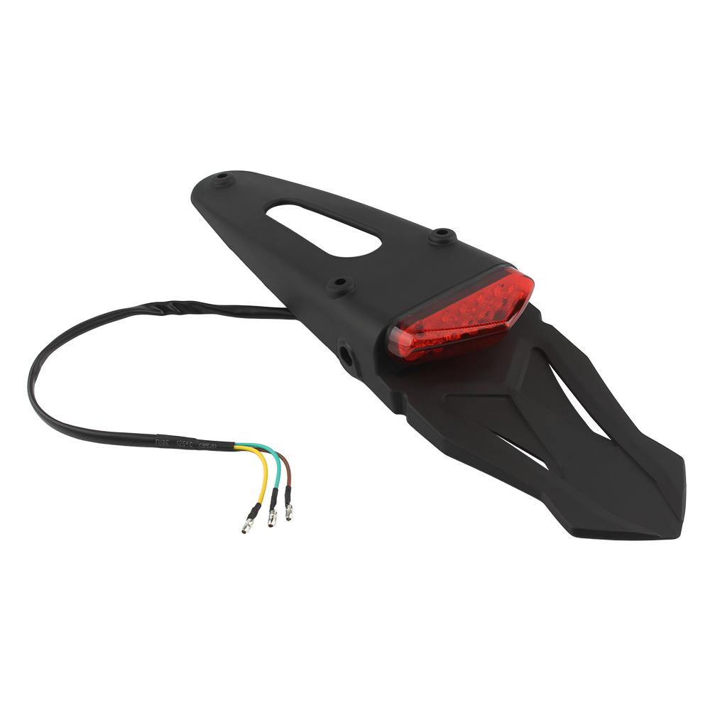 Universal Motorcycle Rear Fender Mudguard Brake Tail Light 12v off-road Motocross for CRF YZ CR EXC WRF 250 400 426 450 Racing
