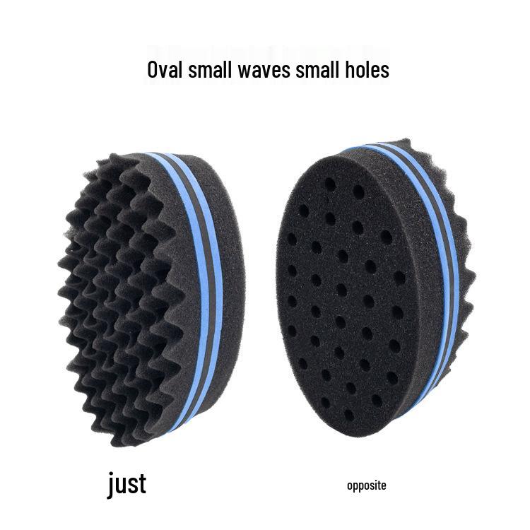 Oval Curling Sponge Roll Brush for Messy or Short Hair