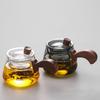 Japanese 350ml Side Handle Glass Teapot With Tea Infuser Filter Brewing Flower Tea Pot Puer Oolong Tea Maker Kungfu Tea Set