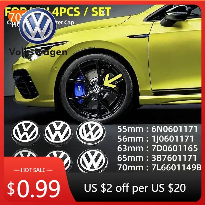 For VOLKSWAGEN VW GTI B6 2025 Hot For Volkswagen 4Pcs 56/65/66mm Car Wheel Center Hub Caps Cover Replacement Accessories For Vol