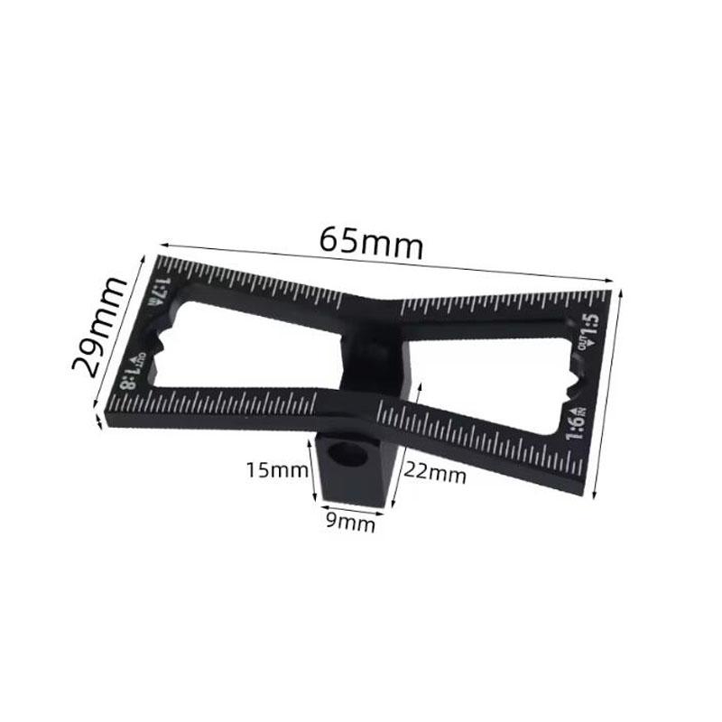 Woodworking Dovetail Marker Aluminum Alloy Dovetail Marking Template Jig 1:5 &1:8 Wood Joint Gauge With Scale DIY Tools