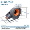 Junlun 4-72 Industrial High-Power Centrifugal Induced Draft Fan CN Plug (adapter Included)