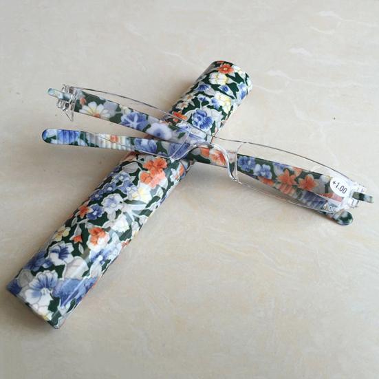 Herren Damen Mode Mini Floral Lesebrille Kunststoffrahmen +1.00 bis +3.00 Stärke