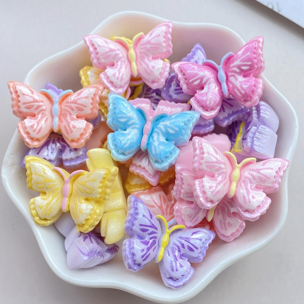 10Pcs New Cute Resin Cartoon Candy, Bow, Butterfly Series Flat Back Scrapbooking DIY Jewelry Craft Decoration Accessories