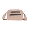 IELGY Ladies Messenger Bag Wide Shoulder Strap Double Zipper Simple Fashion Small Square Bag