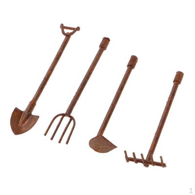 4 יחידות סט כלים לעיכוש חקלאות /12 אביזר לגן פיות לבית בובות